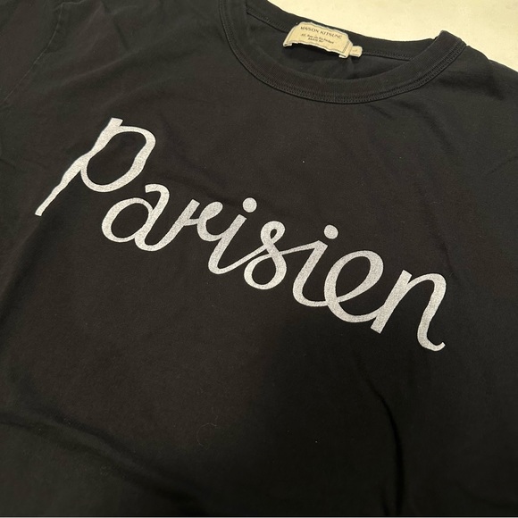 Maison Kitsune “Parisien” Tee Shirt - Black - Large - Picture 2 of 4